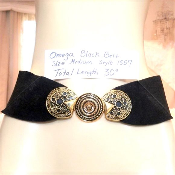 ⭐?1980\'s Coin Western Boho~Vintage~Omega~Leather~Metal~ Belt 25\